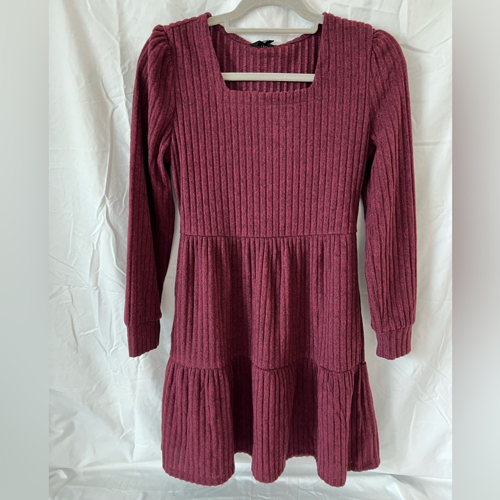 Frye Maroon Ribbed Dress